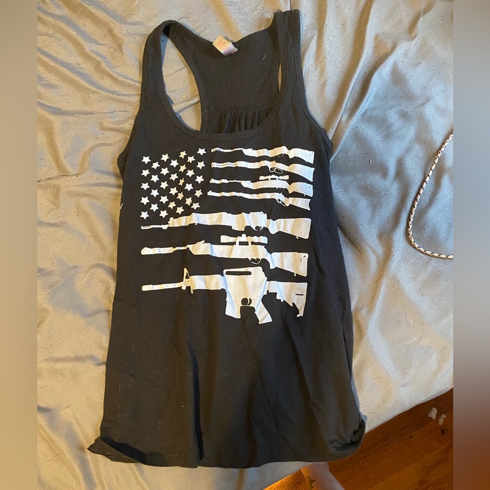 American flag tank